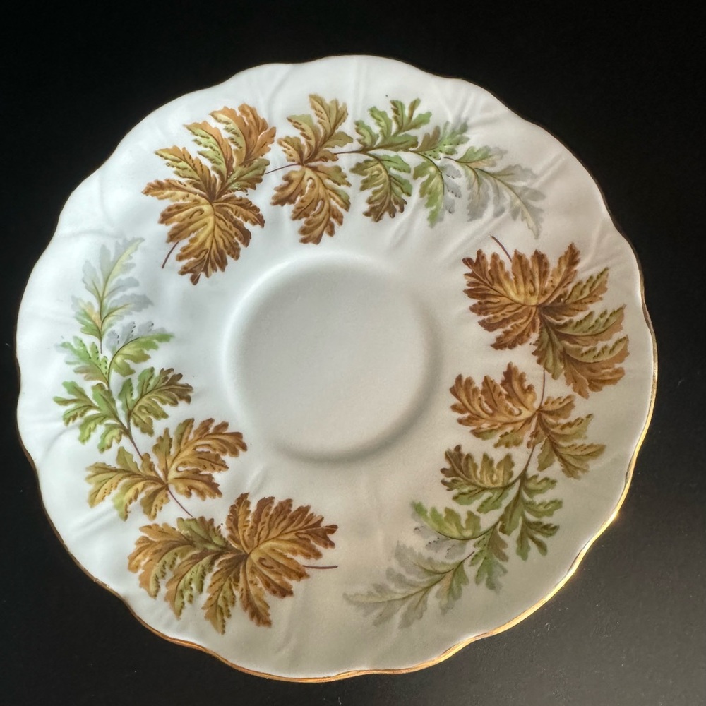 Vintage Aynsley Fall Oak Leaf Bone China Tea Cup & Saucer - Picture 6 of 7